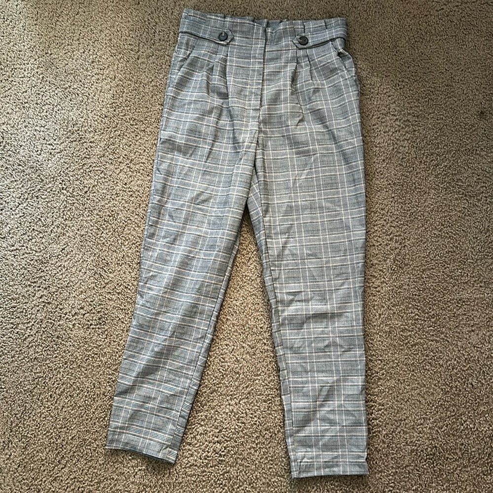 DownEast Plaid Pleated Pants
